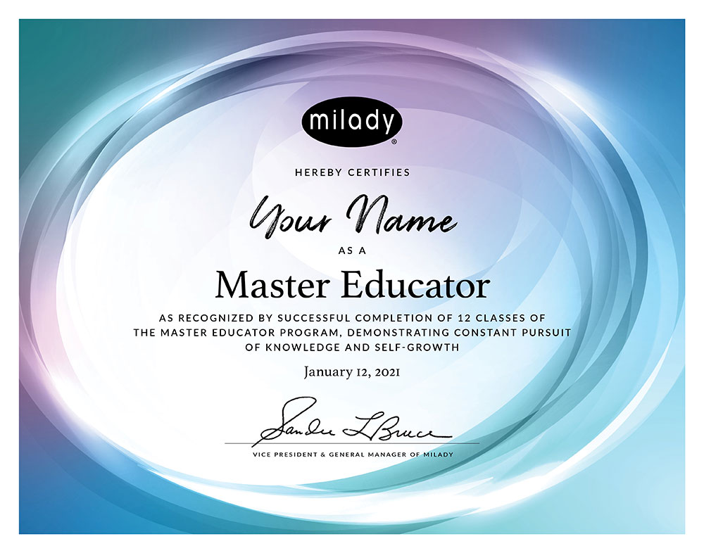 Master Educator Certificate
